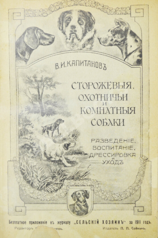 Антикварная книга Капитанов, В.И. Сторожевые, охотничьи и комнатные собаки