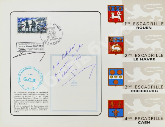 Антикварная книга [автограф командира полка Нормандия-Неман Пьера Пуйяда]