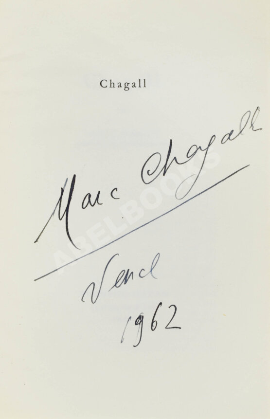 Антикварная книга [автограф Марка Шагала]