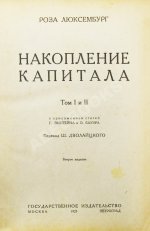 Люксембург, Р. Накопление капитала