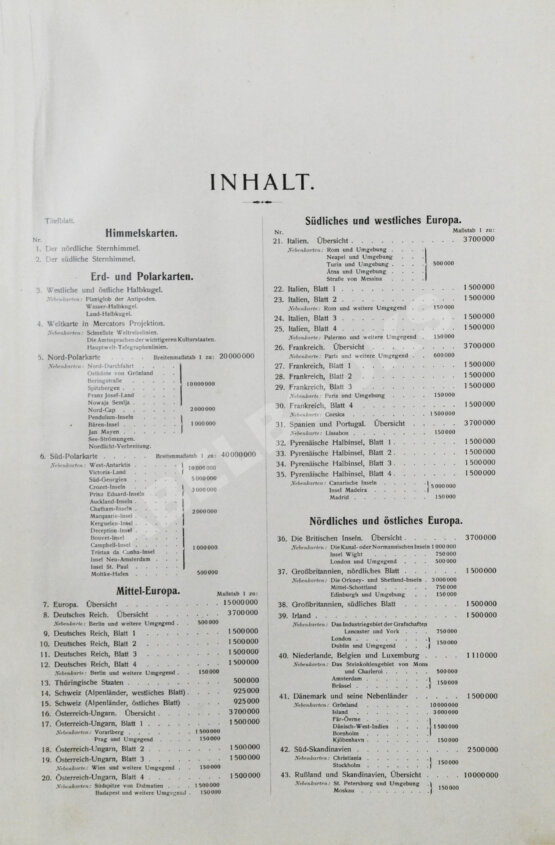 Stieler, A. Stielers Hand-Atlas. 100 Karten in Kupferstich mit 162 Nebenkarten