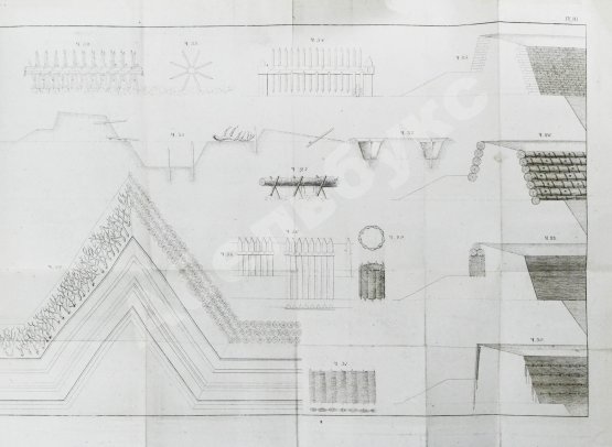 Антикварная книга Беллавен, Ж.Н. Курс фортификации или главные основания строения, атаки и обороны, ретраншаментов и крепостей