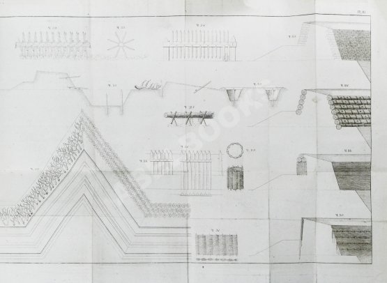Антикварная книга Беллавен, Ж.Н. Курс фортификации или главные основания строения, атаки и обороны, ретраншаментов и крепостей