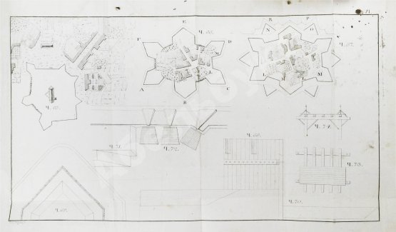 Антикварная книга Беллавен, Ж.Н. Курс фортификации или главные основания строения, атаки и обороны, ретраншаментов и крепостей