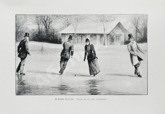 Антикварная книга Коньки. Фигурное катание. Кёрлинг. Тобогган. Буерный спорт. Бенди. Первое издание