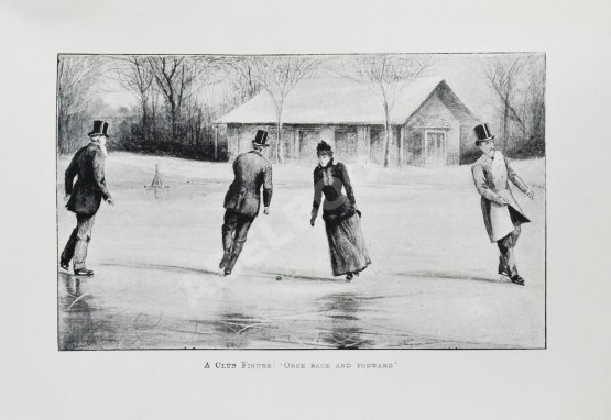 Антикварная книга Коньки. Фигурное катание. Кёрлинг. Тобогган. Буерный спорт. Бенди. Первое издание