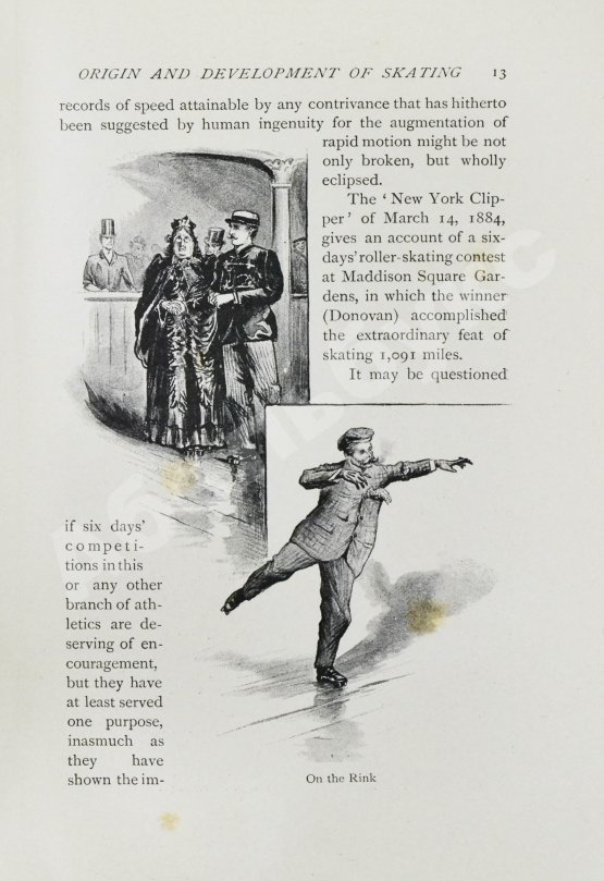 Антикварная книга Коньки. Фигурное катание. Кёрлинг. Тобогган. Буерный спорт. Бенди. Первое издание
