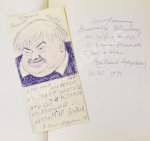 [автограф Кукрыникса Николая Соколова и оригинальный рисунок] Салтыков-Щедрин, М.Е. История одного города
