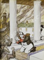 [автограф Кукрыникса Николая Соколова и оригинальный рисунок] Салтыков-Щедрин, М.Е. История одного города