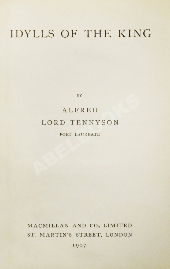 Антикварная книга Tennyson, A. Idylls of the King by Alfred Lord Tennyson