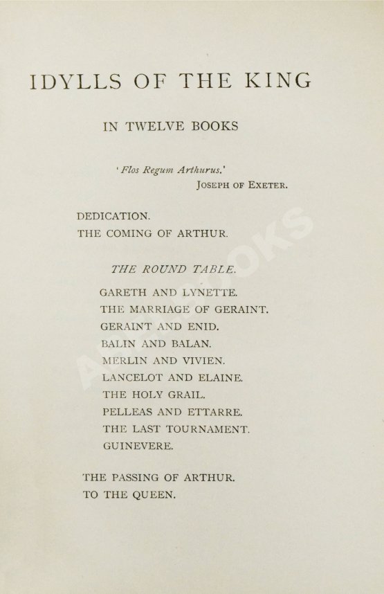 Антикварная книга Tennyson, A. Idylls of the King by Alfred Lord Tennyson