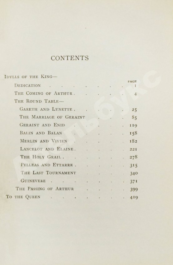 Антикварная книга Tennyson, A. Idylls of the King by Alfred Lord Tennyson