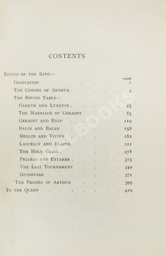 Антикварная книга Tennyson, A. Idylls of the King by Alfred Lord Tennyson