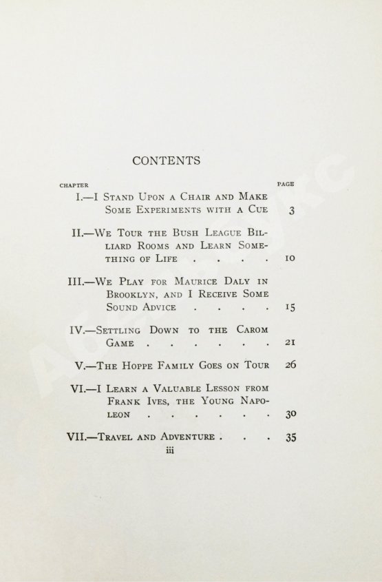 Первое/Прижизненное издание Hoppe, W. Thirty years of billiard. Первое издание