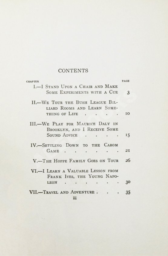 Первое/Прижизненное издание Hoppe, W. Thirty years of billiard. Первое издание