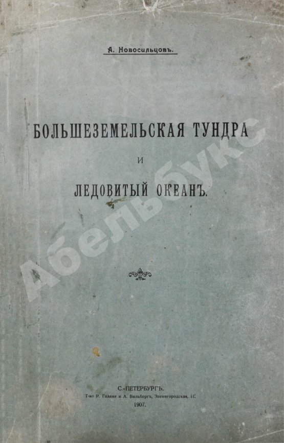 Антикварная книга Новосильцов, А.Н. Большеземельская тундра и ледовитый океан