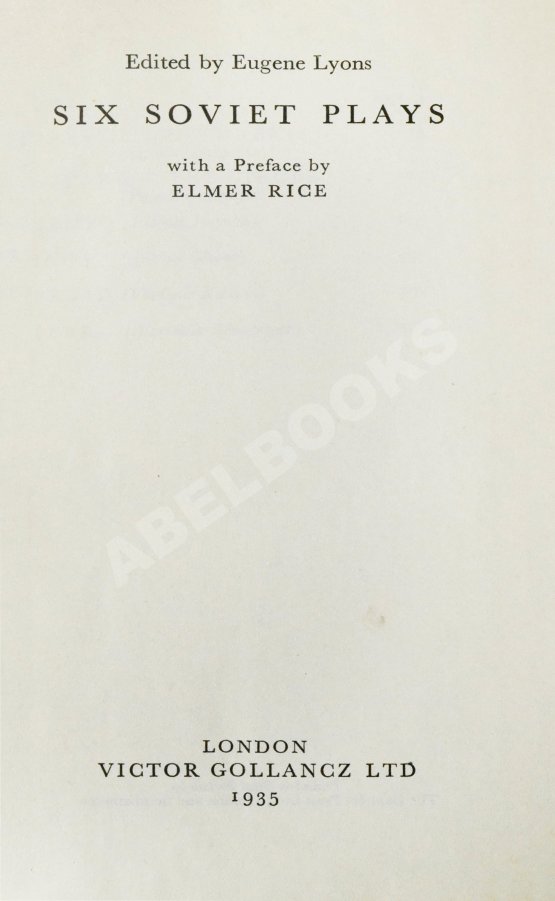 Антикварная книга Six Soviet Plays. Шесть советских пьес