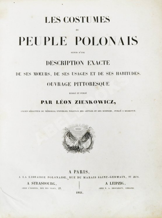 Антикварная книга Зенкович, Л. Костюмы народа Польши. Les Costumes de la Peuple Polonais