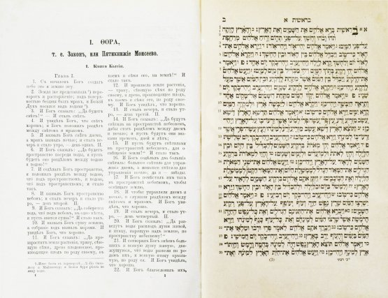Антикварная книга Тора, т.е. Закон, или Пятикнижие Моисеево