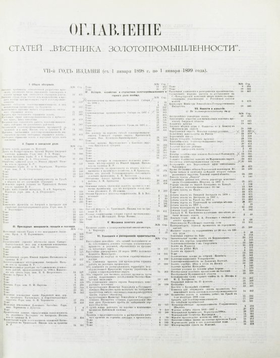 Вестник золотопромышленности и горного дела. Годовой комплект за 1898 год
