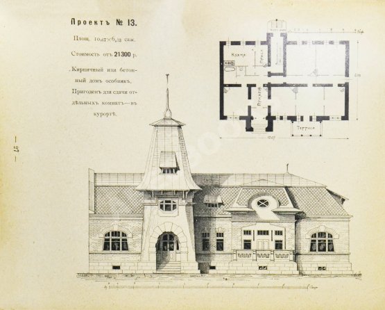 Антикварная книга Стори, Вл. Дешёвые постройки. Дачная архитектура. Вып.3
