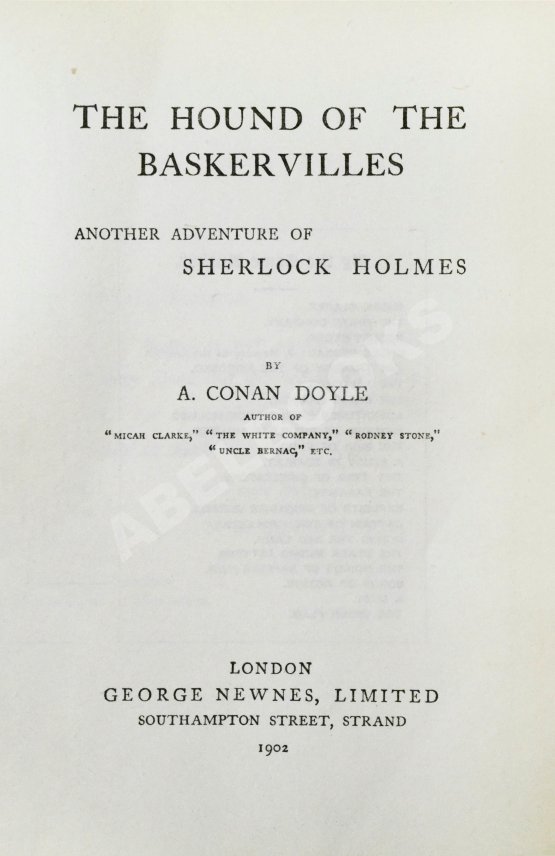 Первое/Прижизненное издание Conan Doyle, A. The Hound of the Baskervilles. Первое издание