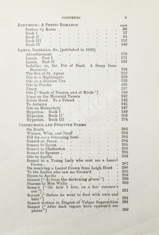 Антикварная книга Keats, J. The poetical works of John Keats