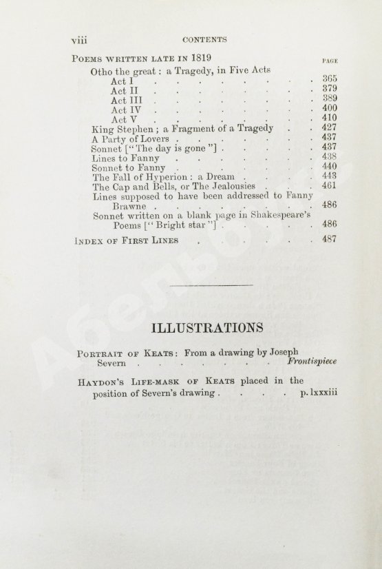 Антикварная книга Keats, J. The poetical works of John Keats