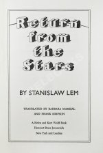 Lem, S. Return from the Stars. Первое американское издание