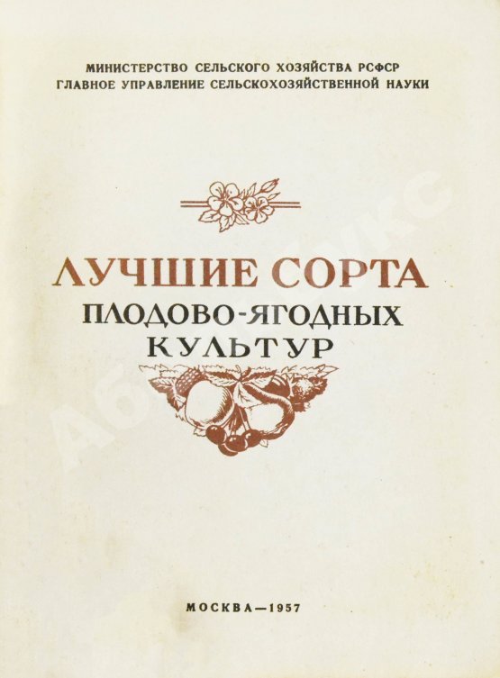 Антикварная книга Лучшие сорта плодово-ягодных культур