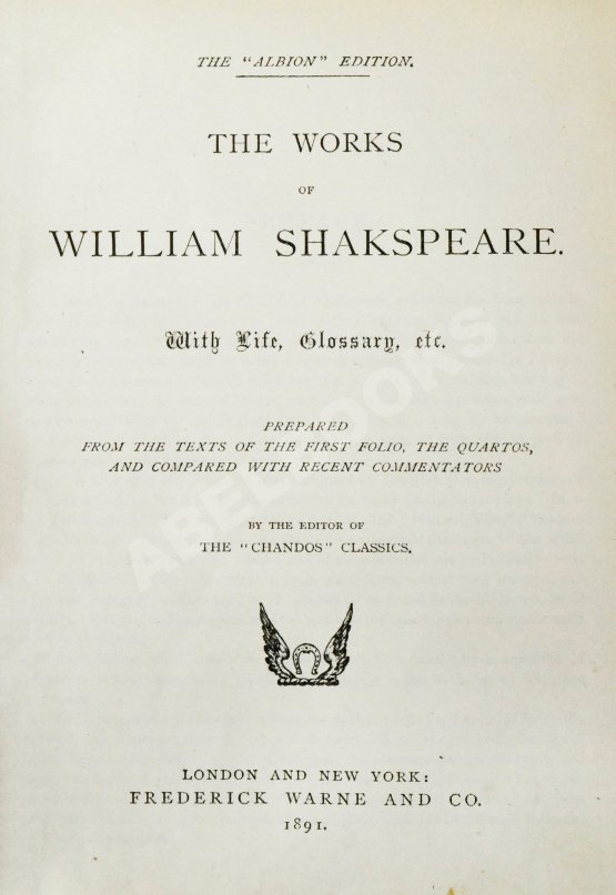 Антикварная книга Shakespeare, W. The works of William Shakespeare