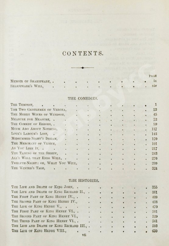 Антикварная книга Shakespeare, W. The works of William Shakespeare