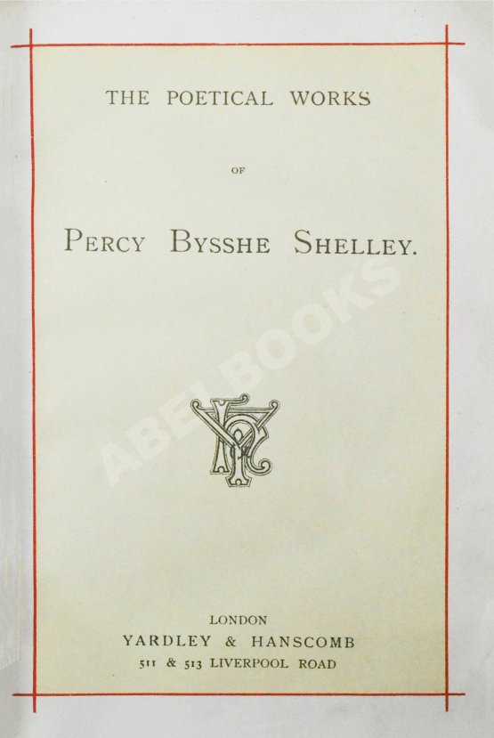 Антикварная книга Shelley, P.B. The Poetical of Percy Bysshe Shelley