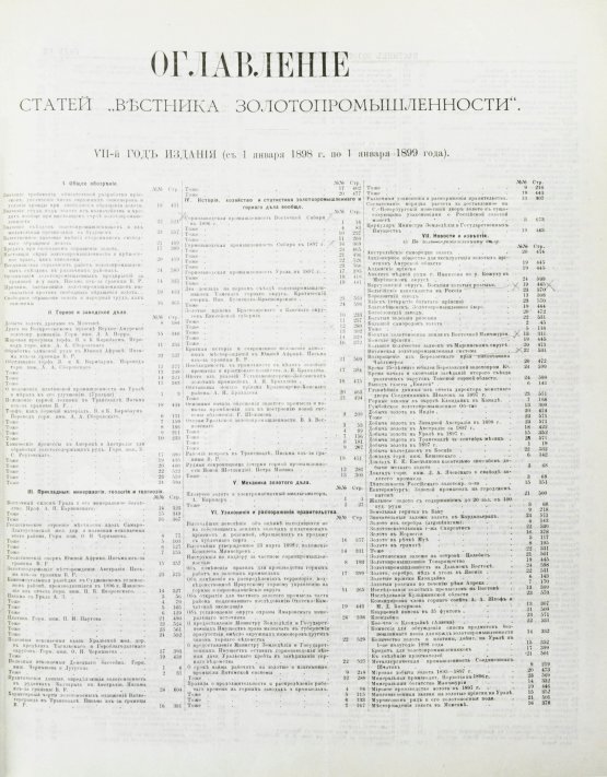 Вестник золотопромышленности и горного дела. Годовой комплект за 1898 год