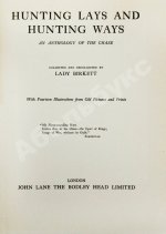 Birkett, D.N. Hunting lays and hunting ways