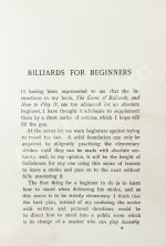 Roberts, J. Billiards for beginners