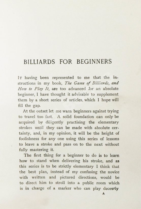 Антикварная книга Roberts, J. Billiards for beginners