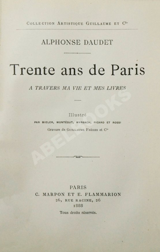 Антикварная книга Daudet, A. Rente ans de Paris