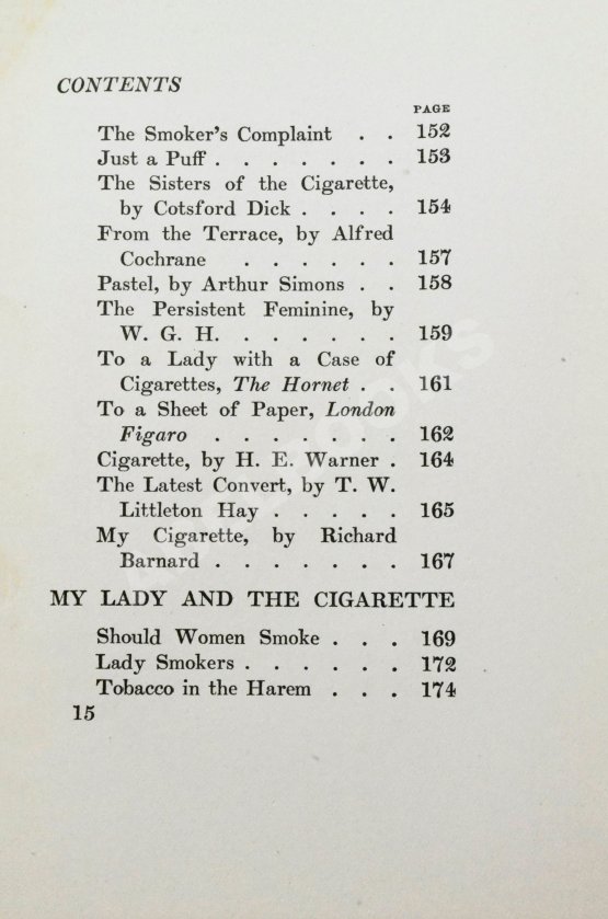 Антикварная книга Bain, J. Jr. Cigarettes in fact and fancy