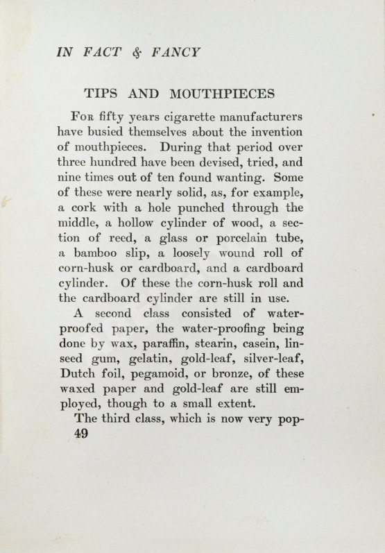 Антикварная книга Bain, J. Jr. Cigarettes in fact and fancy