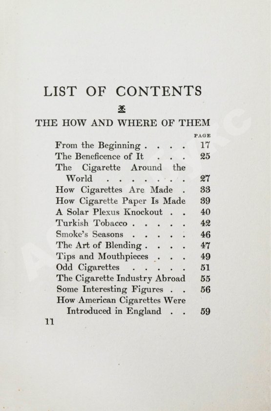 Антикварная книга Bain, J. Jr. Cigarettes in fact and fancy