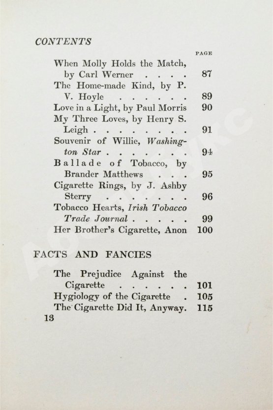 Антикварная книга Bain, J. Jr. Cigarettes in fact and fancy