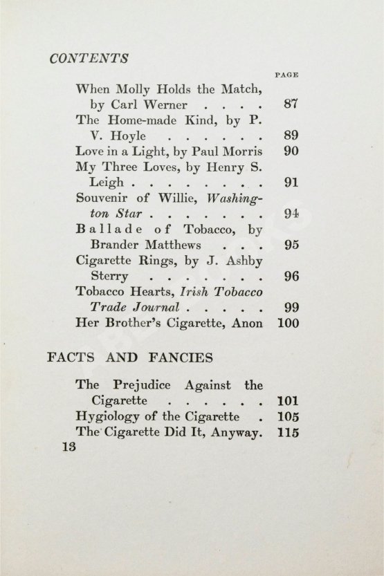 Антикварная книга Bain, J. Jr. Cigarettes in fact and fancy