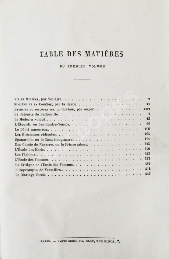 Антикварная книга Moliere. Oeuvres completes De Moliere