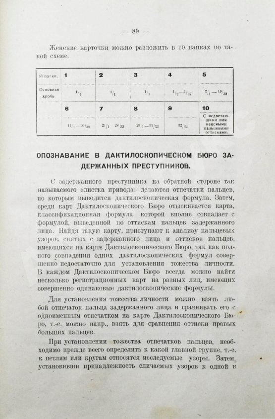 Антикварная книга Семёновский, П.С. Дактилоскопия как метод регистрации