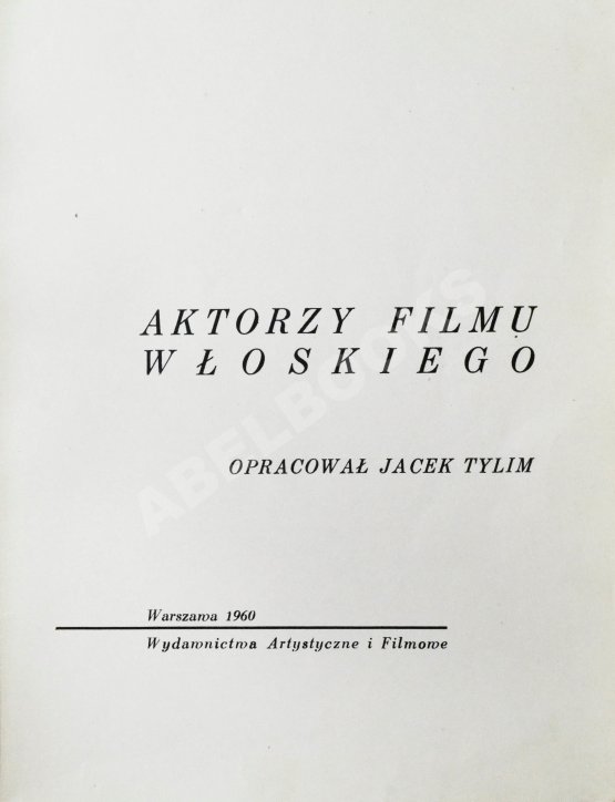 Антикварная книга [автограф Марчелло Мастроянни]