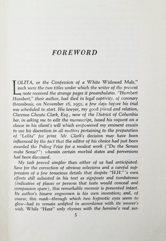 Первое/Прижизненное издание Nabokov, V. Lolita