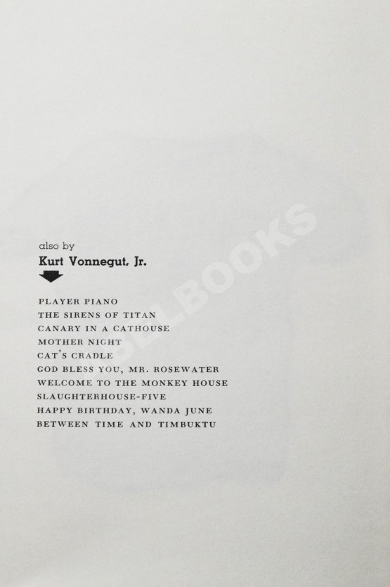 Первое/Прижизненное издание Vonnegut, K. Breakfast of Champions. Первое издание