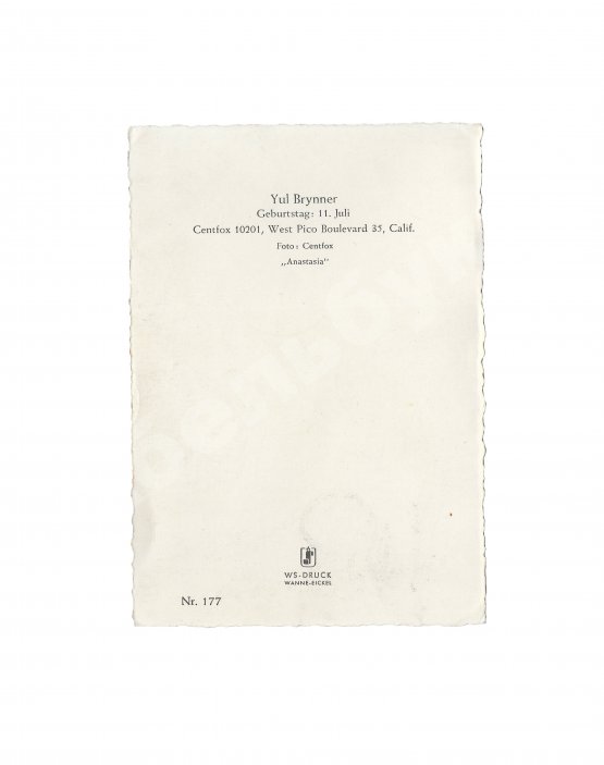 Юл Бриннер [автограф]