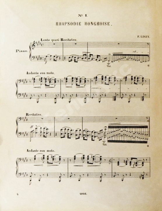 Антикварная книга Liszt, F. 19 Rhapsodies hongroises. Лист, Ф. Венгерские рапсодии